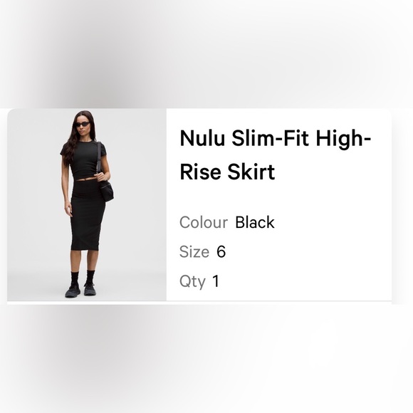 Nulu Slim-Fit High-Rise Skirt - black size 6 NWOT PERFECT - Picture 5 of 6